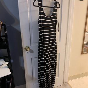 Black & white striped dress